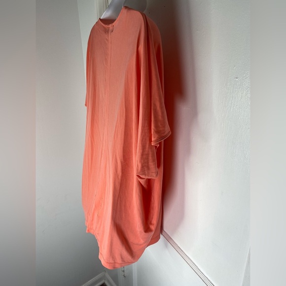 DONNA KARAN NWT Women's V-Neck Mango Orange Top - Picture 5 of 6